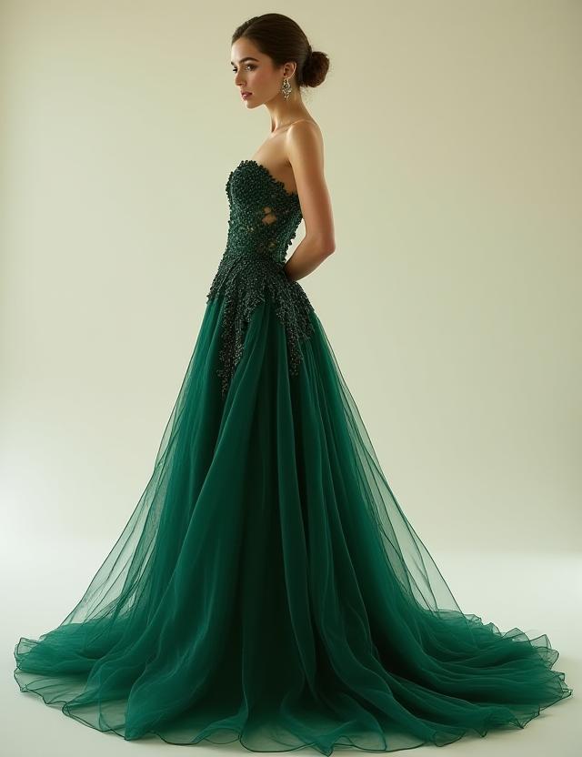 Luxury evening gown by Feline Elegance